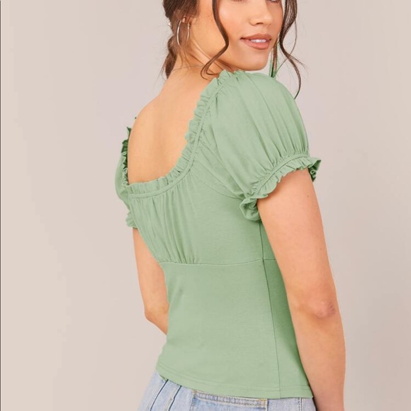 Milkmaid self-tie top - Picture 4 of 4